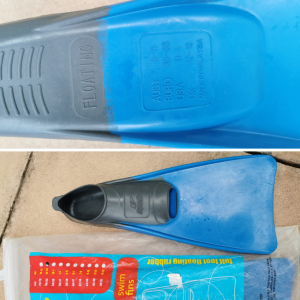 blue swim fins
